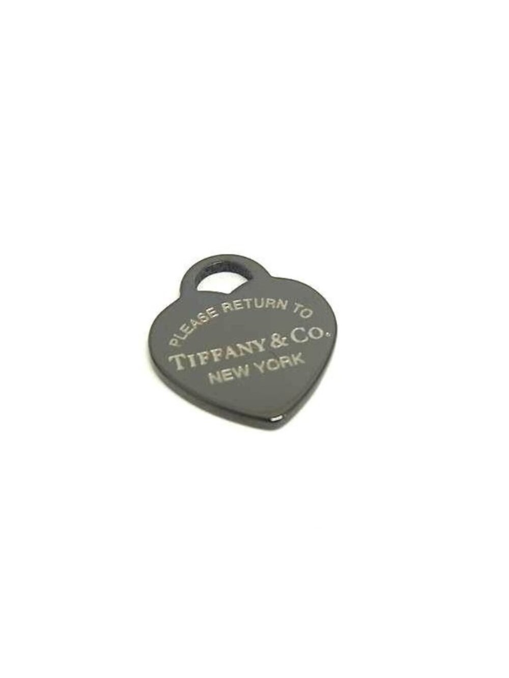 Tiffany & Co Pendant Return to Tiffany Black Titanium Heart Necklace